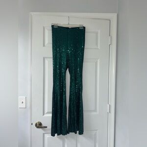 Green Sparkle Sequin Pants!